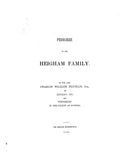 HEIGHMAN: Pedigree of the Heigham family 1876