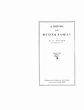 HEINER: History of the Heiner family 1929