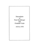 HERSHBERGER: Descendants of Peter Hershberger and Elizabeth Yoder, 1810-1950. 1950