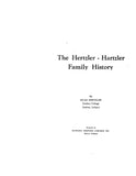 HERTZLER-HARTZLER: The Hertzler-Hartzler Family History 1952