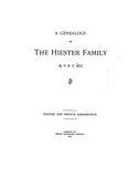 HIESTER:  Genealogy of the Hiester family 1903