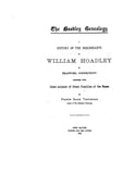 HOADLEY: History of the descendants of William Hoadley of Branford, Connecticut, together with some account of other families of the name 1894