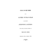 HOAR: Lineage and Family Records of Alfred Wyman Hoar and his Wife Josephine Jackson 1898