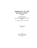 HOLLES: Memorials of the Holles family, 1493-1656. 1937