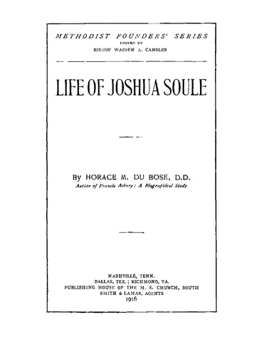 SOULE: Life of Joshua Soule