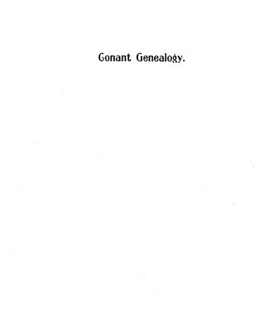 CONANT Genealogy 1914