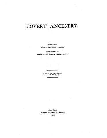 Covert ancestry. 1906