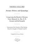 Atwater History & Genealogy; Volume III