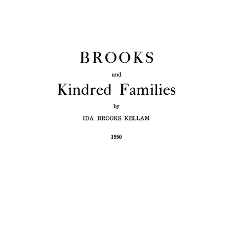 Brooks and Kindred Families. 1950