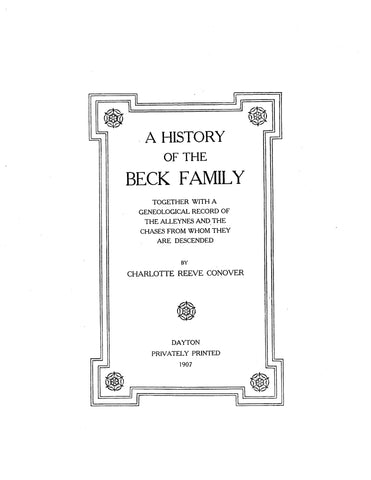 BECK: History of the Beck Family