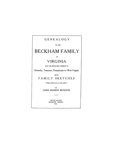 Beckham Family in Virginia