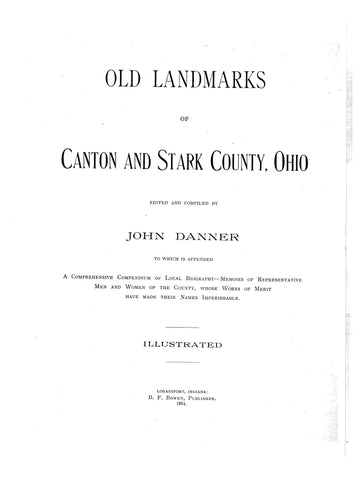 CANTON AND STARK, OH: Old Landmarks of Canton and Stark County, Ohio