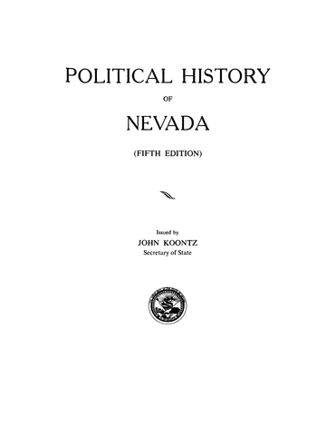 NV: Political History of Nevada, Fifth Edition