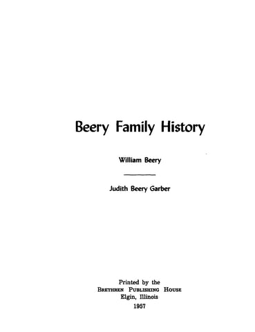 Beery Family history