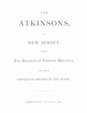 ATKINSON: The Atkinsons of New Jersey