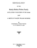 BALTZLY-BALSLEY-POLSLEY Family with Other Variations of the Name