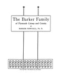 Barker Family of Plymouth Colony & County