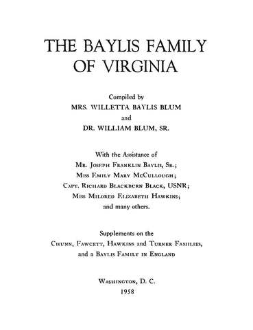 BAYLIS Family of Virginia