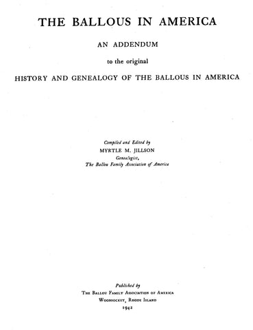 BALLOU: The Ballous in America