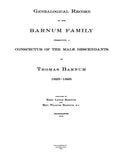 BARNUM: Genealogical Record of the Barnum Family