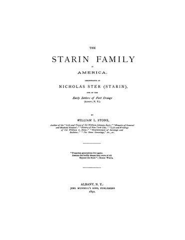 STARIN: The Starin Family of America